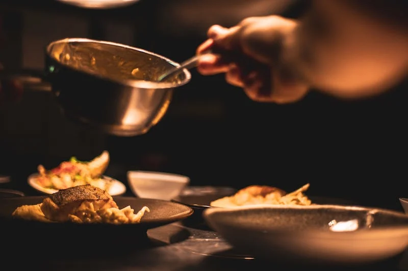 Chef preparing food